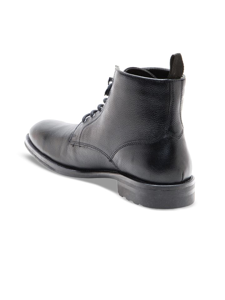 Buy Red Tape Men Black Solid Leather 