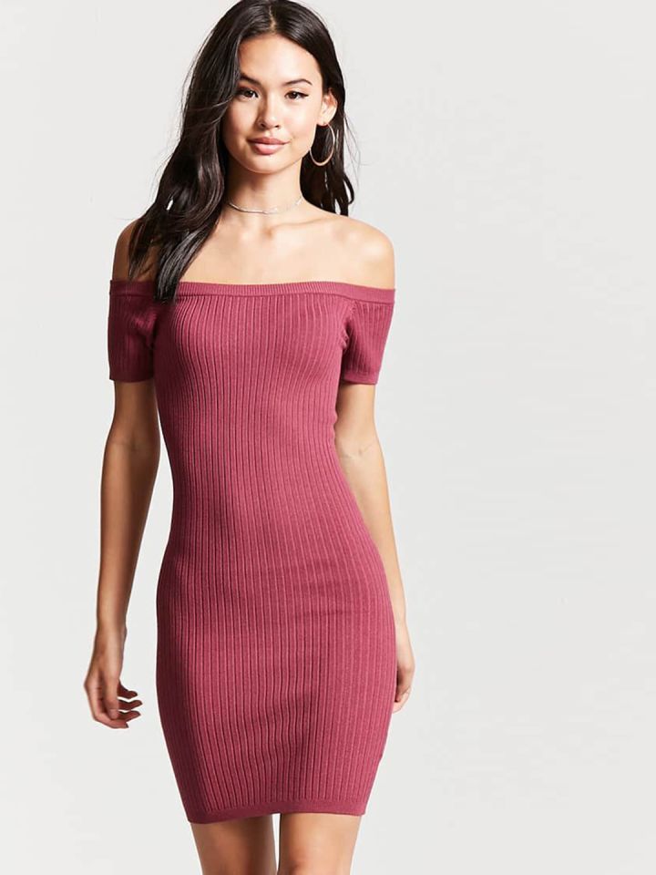 Off the shoulder bodycon dress shop forever 21