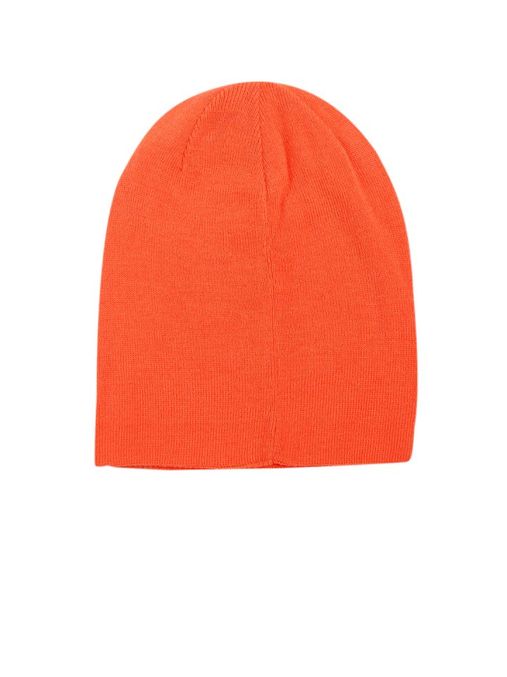 Orange north face beanie top