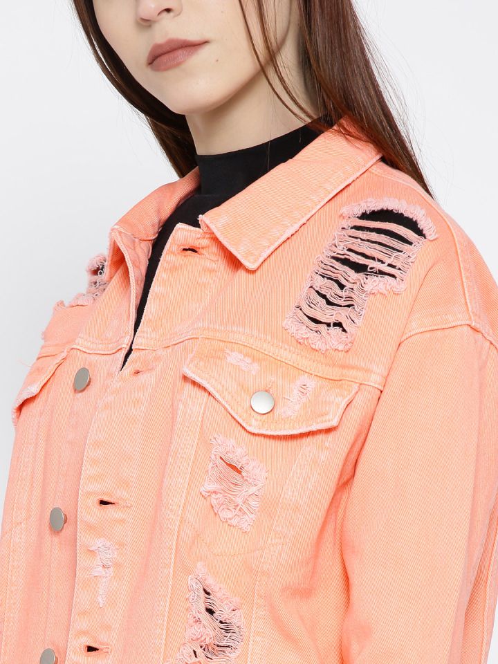 Orange denim hot sale jacket forever 21