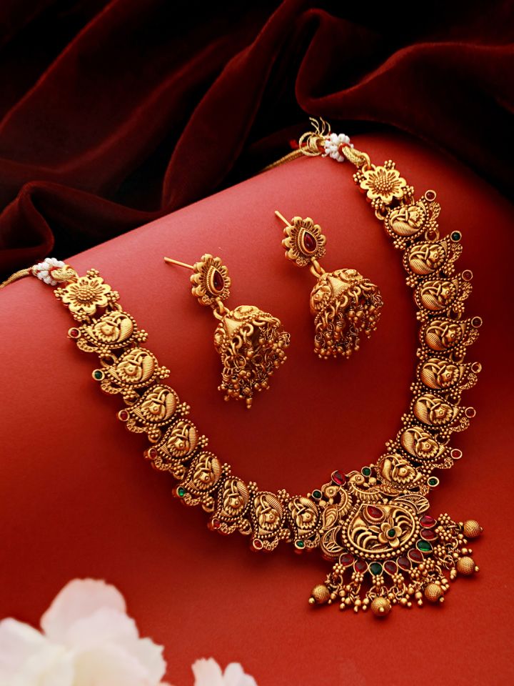 Gold plated necklace on myntra discount