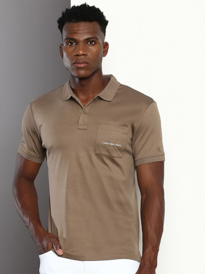 Buy Calvin Klein Jeans Polo Collar Short Sleeves Slim Fit Pure