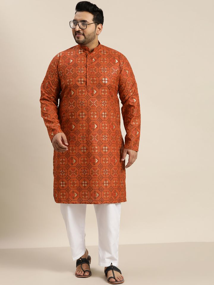 SOJANYA PLUS Ethnic Motifs Printed Regular Kurta with Pyjamas