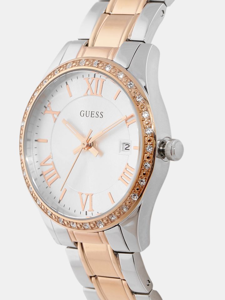 Buy GUESS Women Silver Toned Analogue Watch W0985L3 2 Watches