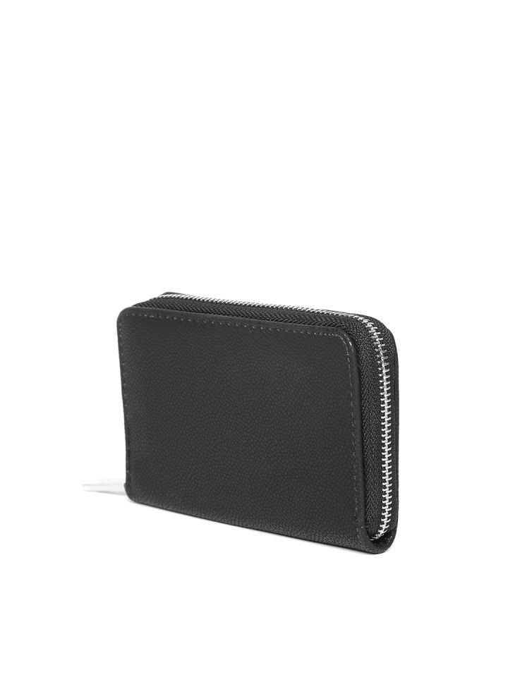 Buy Mango Man Men Black Solid Zip Around Wallet Wallets For Men 2267765 Myntra