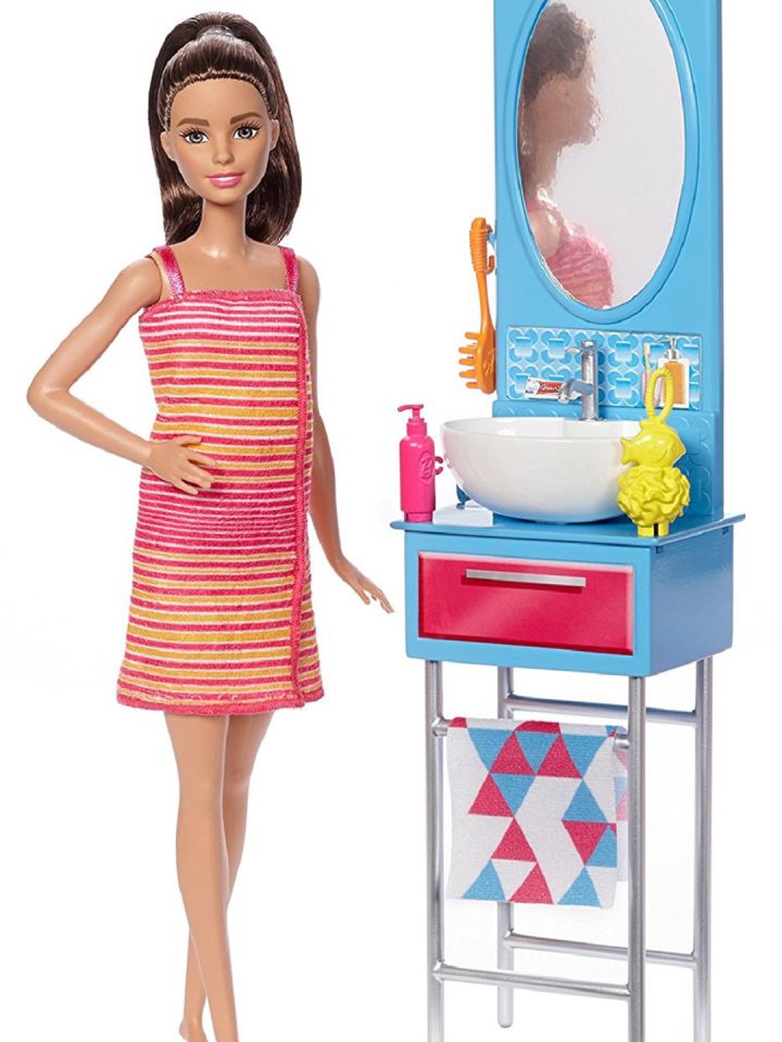 Mattel Multicoloured Barbie Bathroom Doll Furniture