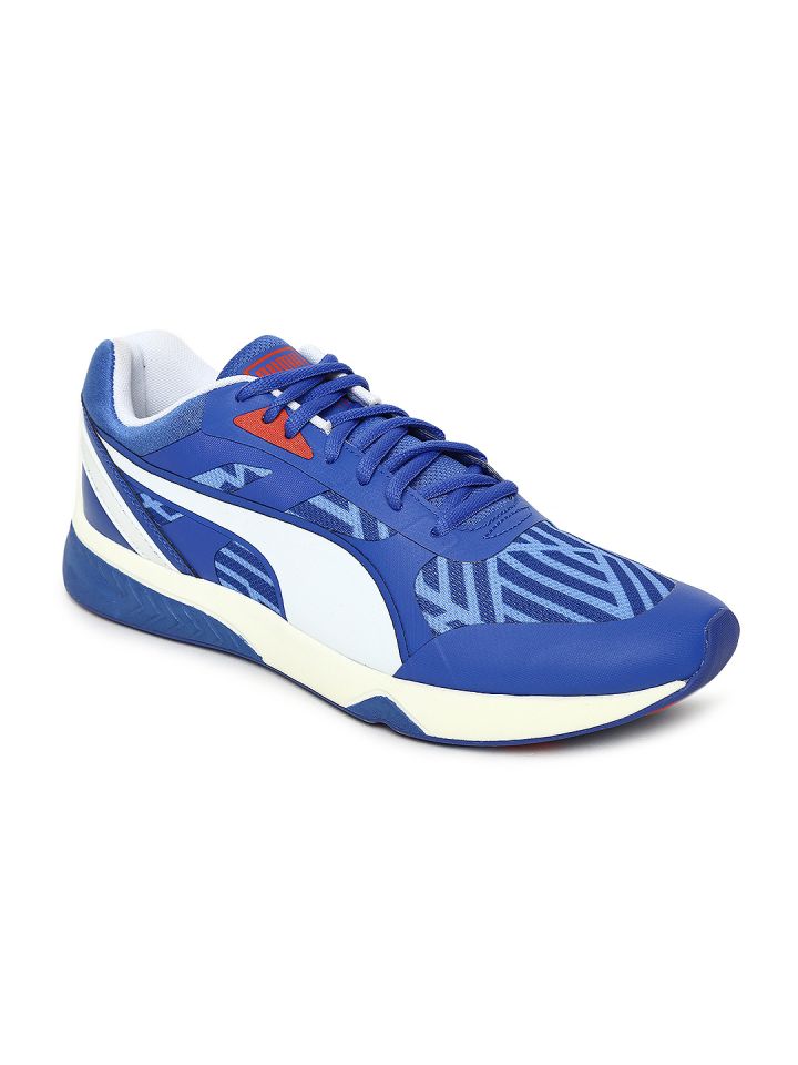 Puma Women Blue 698 Ignite Stripes Printed Sneakers