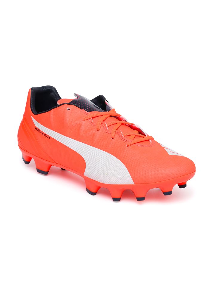Buy Puma Men Orange EvoSPEED 4.4 FG Football Shoes Sports Shoes