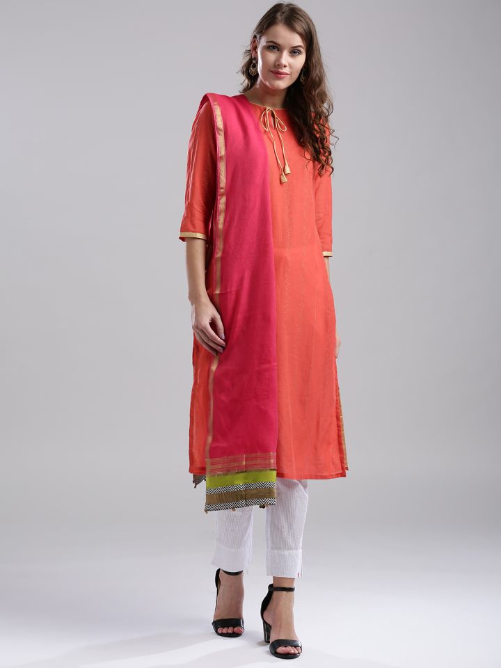 Get Wallpaper Buy Wishful By W Women Pink Solid Dupatta Dupatta For Women Free