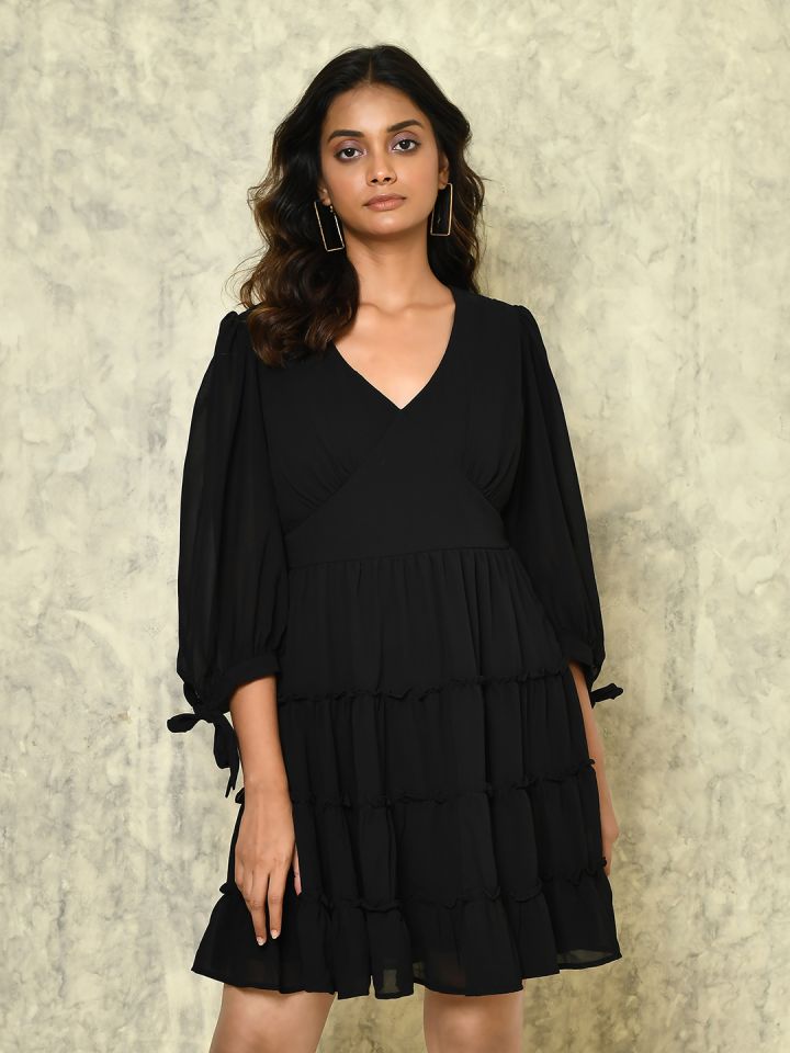 Zink london black dress top