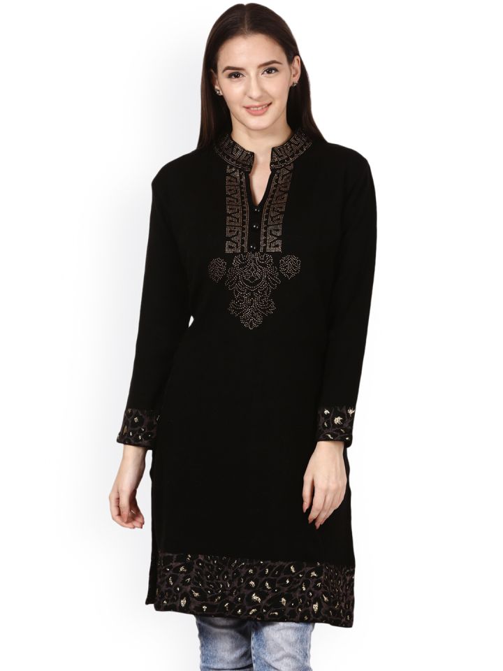 Woollen kurti top on myntra