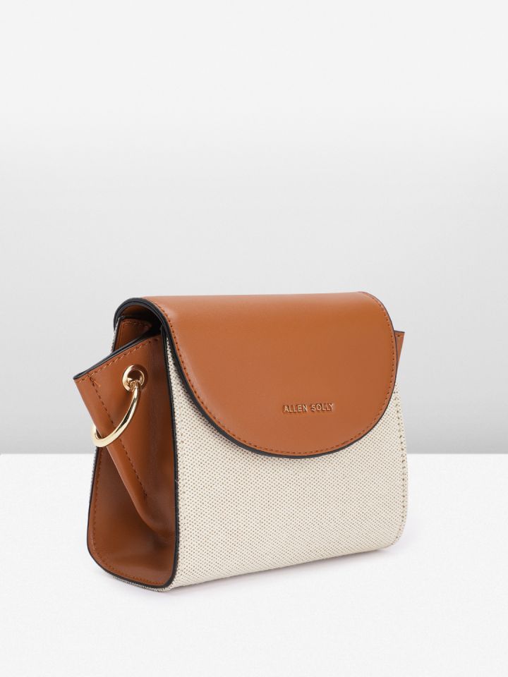 Buy Allen Solly Colourblocked Structured Sling Bag Handbags for