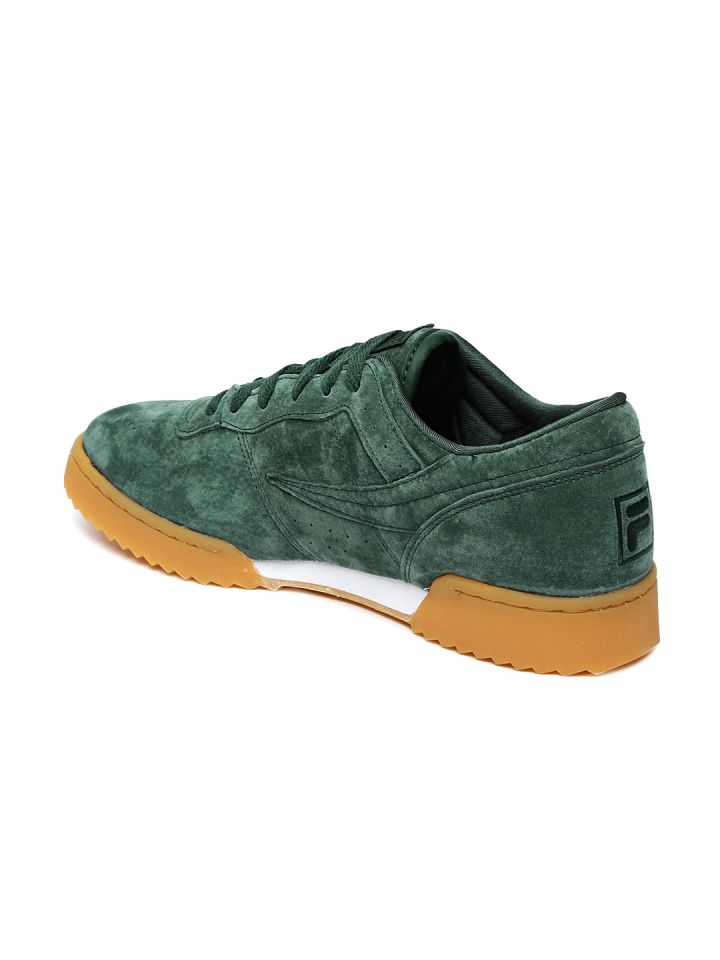 Green shop suede fila