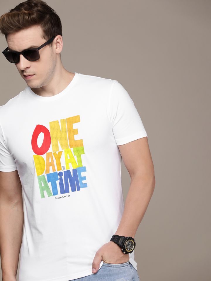 SIMON CARTER LONDON Men Graphic Printed Slim Fit T shirt