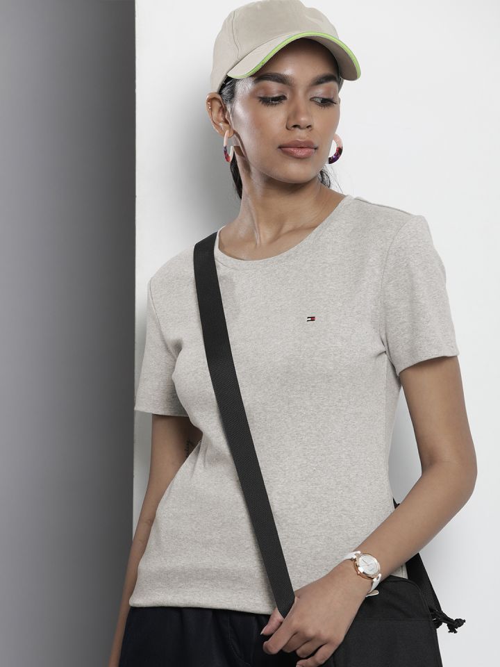 Tommy hilfiger grey shop t shirt womens