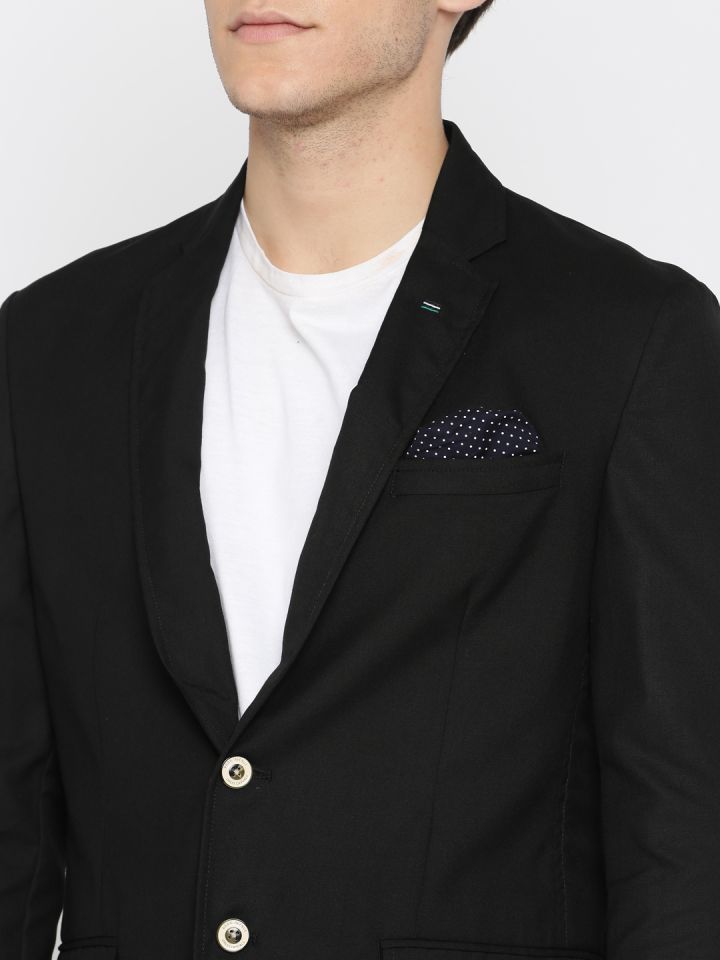 black single breasted formal blazer