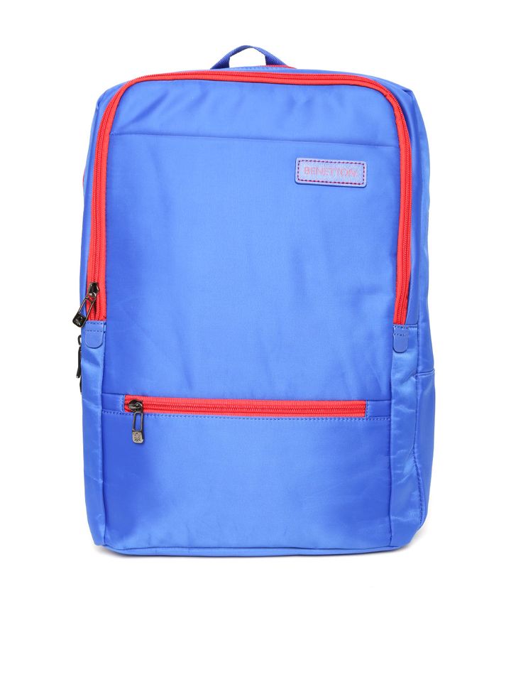 united colors of benetton men blue laptop backpack