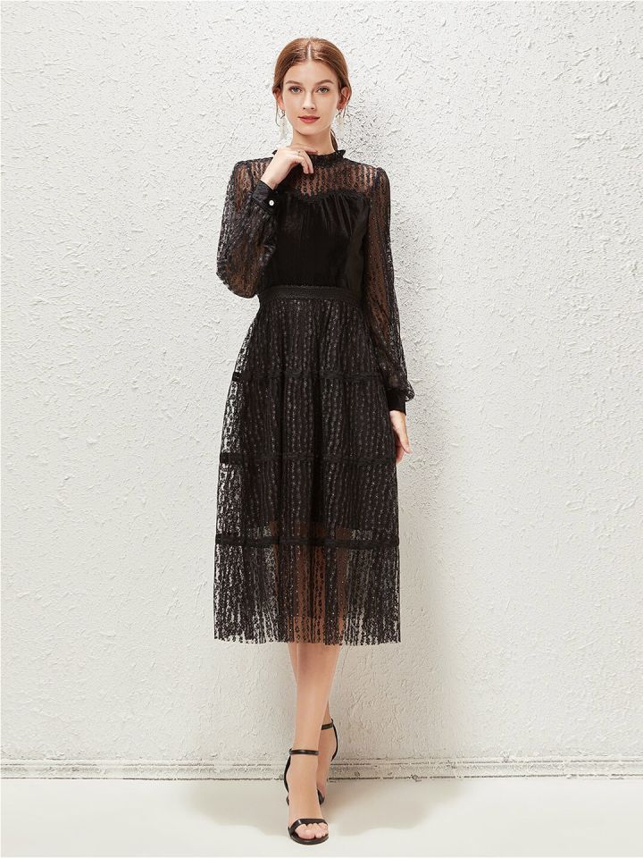 Buy JC Collection Black Fit Flare Midi Dress Dresses for Women