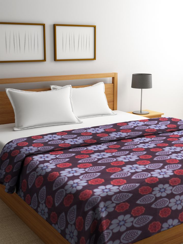 Buy BOMBAY DYEING Purple Geometric AC Room 120 GSM Double Bed