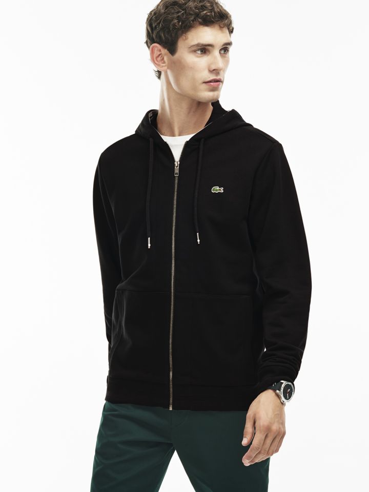 Mens black new arrivals lacoste sweatshirt