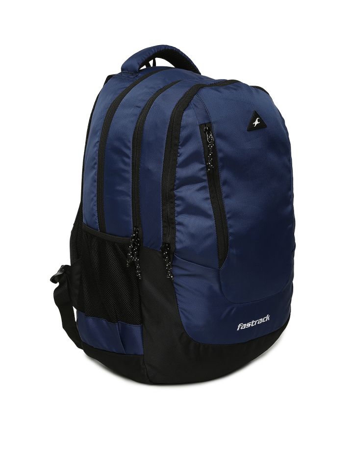 Fastrack unisex navy deals blue solid backpack