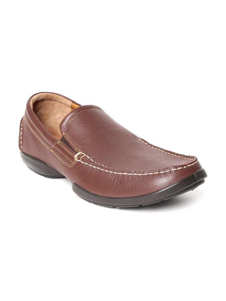 Buy Woodland Men Brown Leather Loafers 
