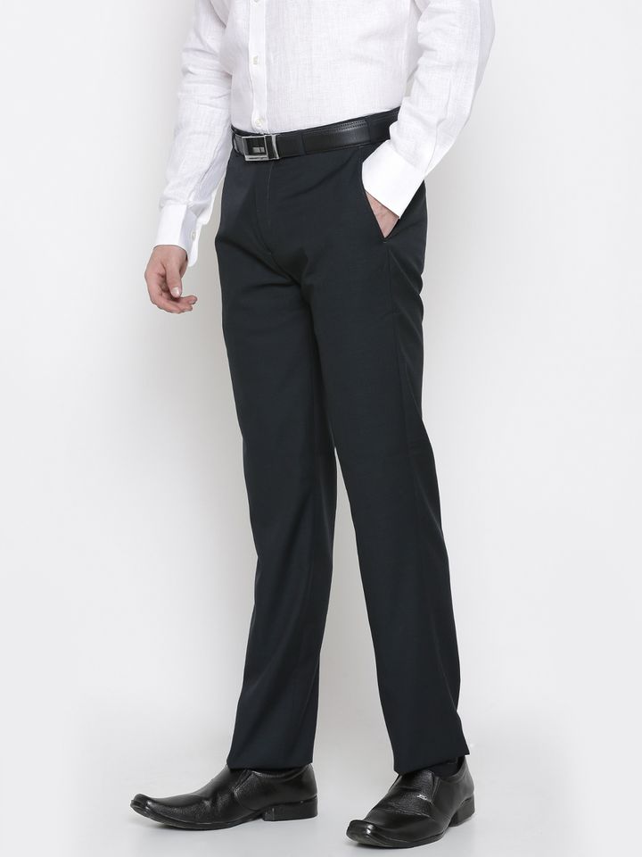 Buy Raymond Men Teal Green Contemporary 