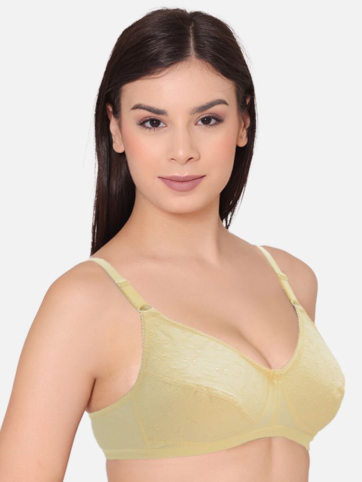 Groversons Paris Beauty by Groversons Paris Beauty Non padded non wired full  coverage seamless T-shirt bra (SKin) Women T-Shirt Non Padded Bra - Buy  Groversons Paris Beauty by Groversons Paris Beauty Non