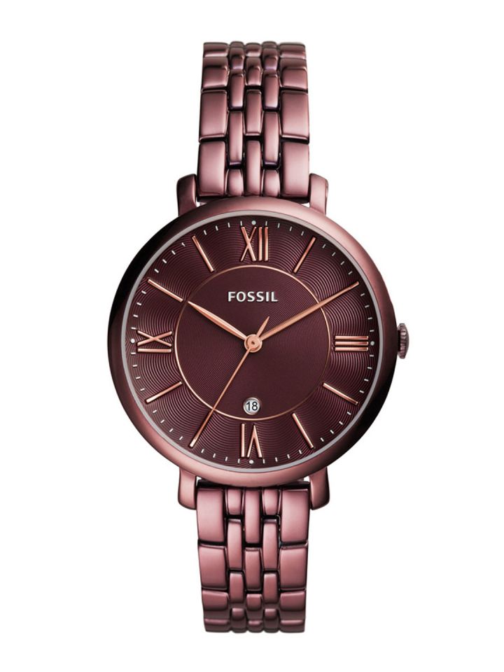 Fossil shop maroon watch