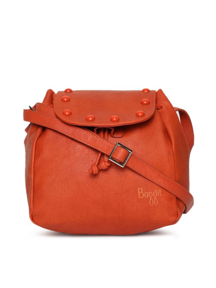 baggit orange sling bag