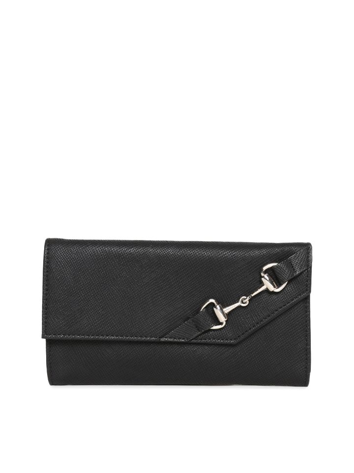 Buy Baggit Women Black Solid Two Fold Wallet Wallets for Women