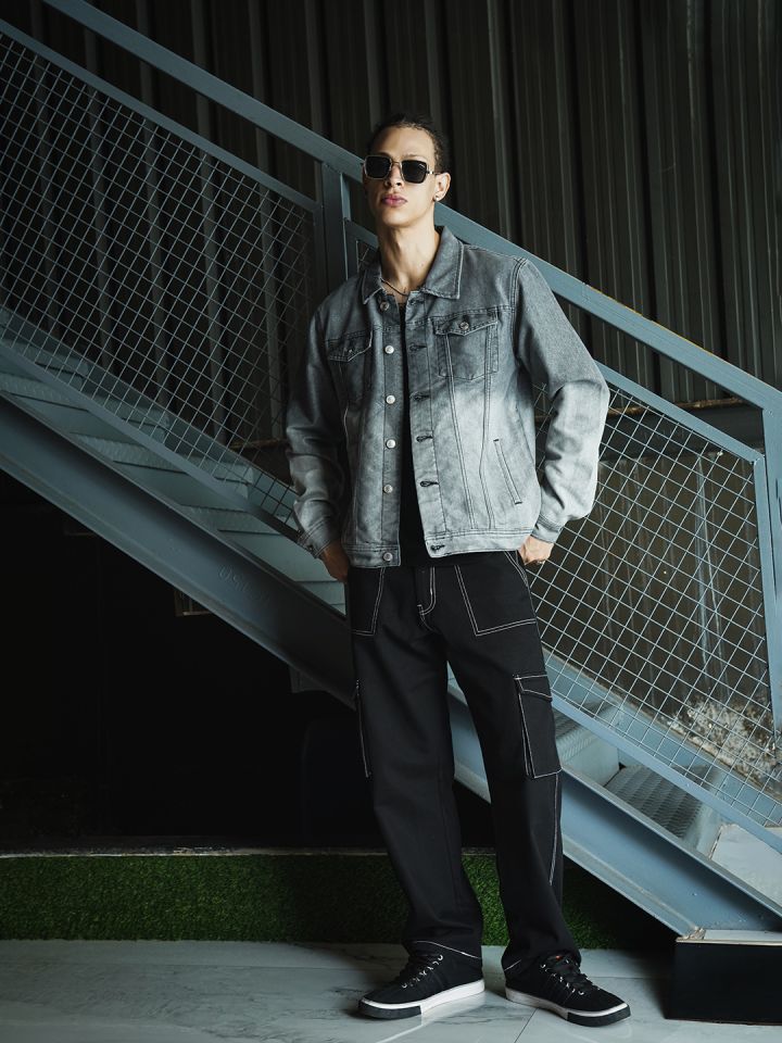 Ombre denim jacket hot sale