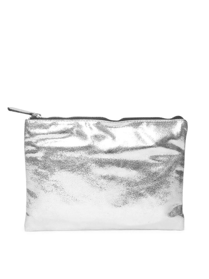 FOREVER 21 Silver Toned Shimmer Clutch