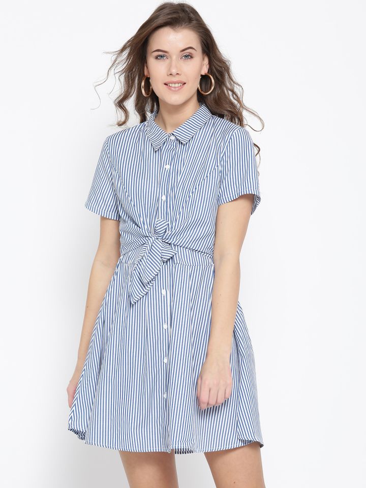 Forever 21 store blue striped dress