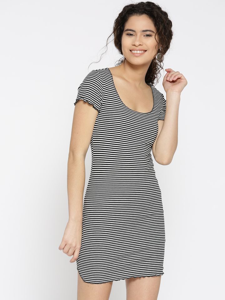 Forever 21 black and white striped dress new arrivals