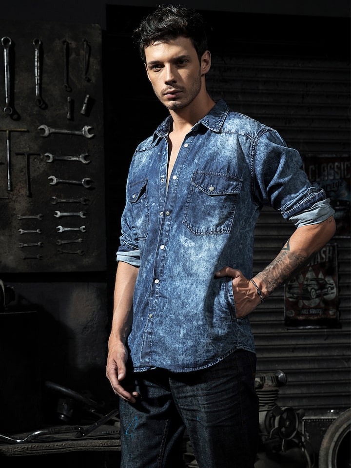 Buy Roadster Denim & Jeans Shirts for Men Online | FASHIOLA INDIA-totobed.com.vn