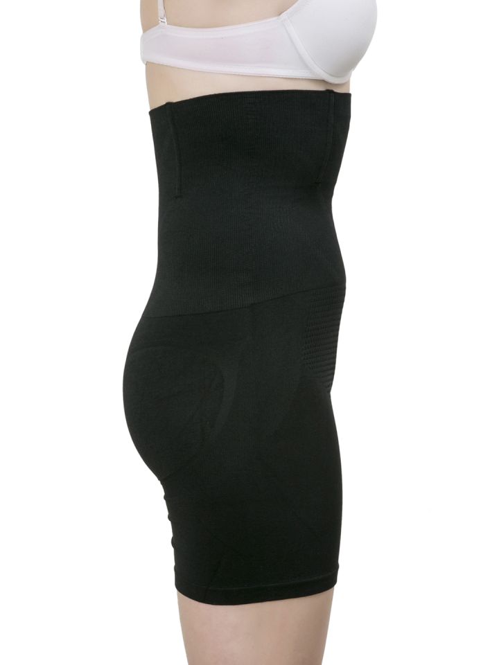 Buy Laceandme Black Seamless Wired High Waist & Short Thigh Shaper