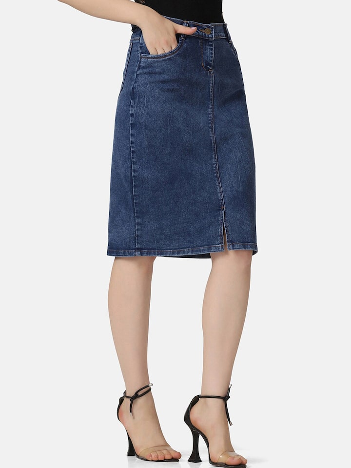 Lauren Ralph Lauren Denim Skirt Macy's, 46% OFF