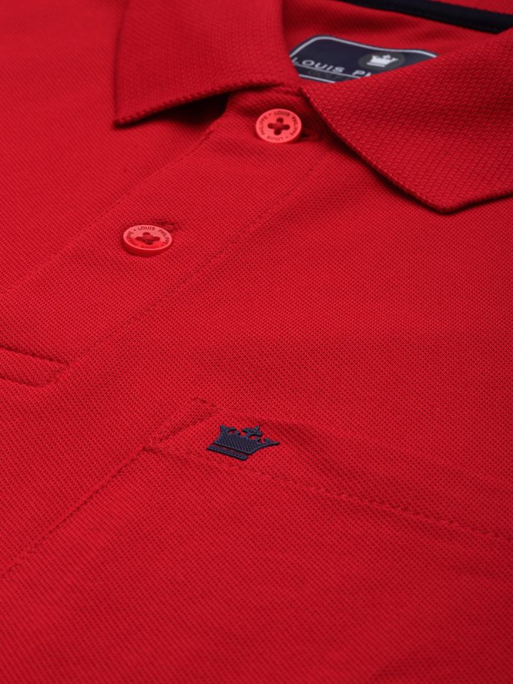 Louis Vuitton Red Cotton Pique Short Sleeve Polo T-Shirt M at