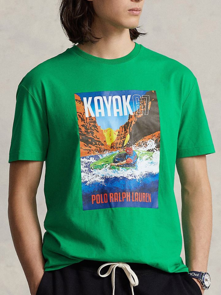 Polo ralph lauren classic fit cotton graphic tee hot sale