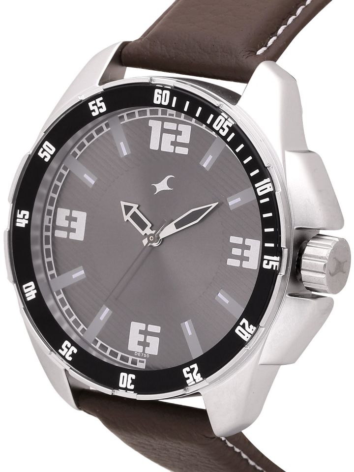 Buy Fastrack Men Charcoal Grey Analogue Watch NK3084SL02 BBD
