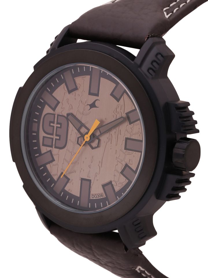Fastrack Men Brown Analogue Watch NK38015PL04