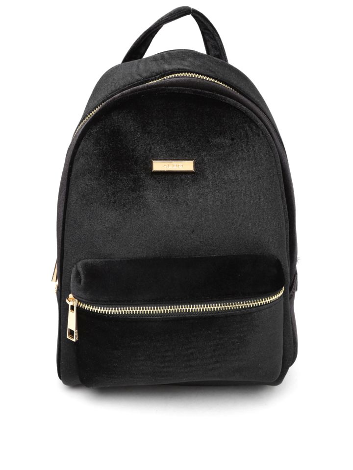 Aldo black mini backpack top