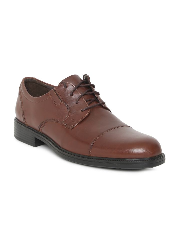 Clarks Men Brown Leather Bardwell Limit Formal Derby Shoes