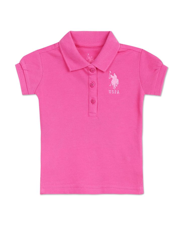 Buy U.S. Polo Assn. Kids Girls Polo Collar Casual Pure Cotton T