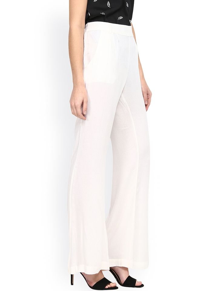 womens off white trousers