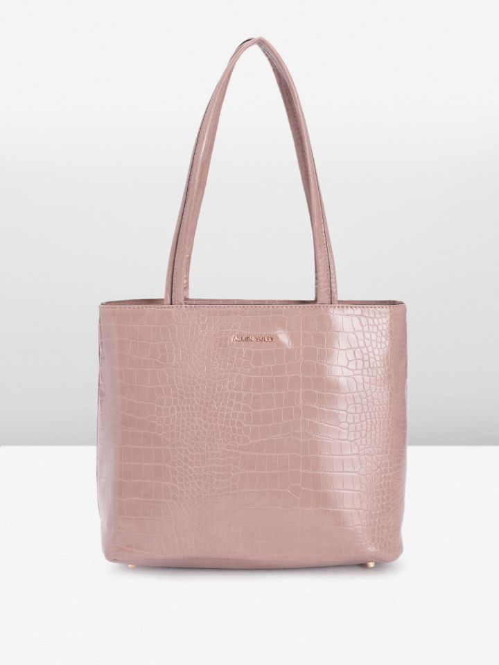 Allen solly pink solid handheld bag best sale