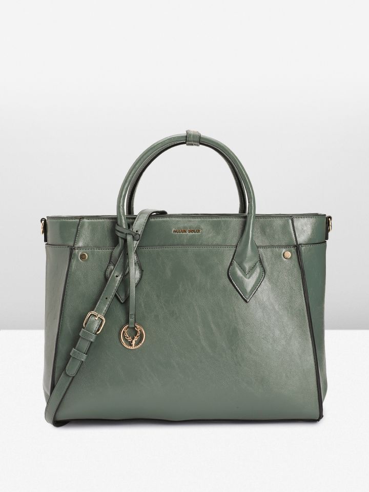Allen solly black solid handheld shop bag