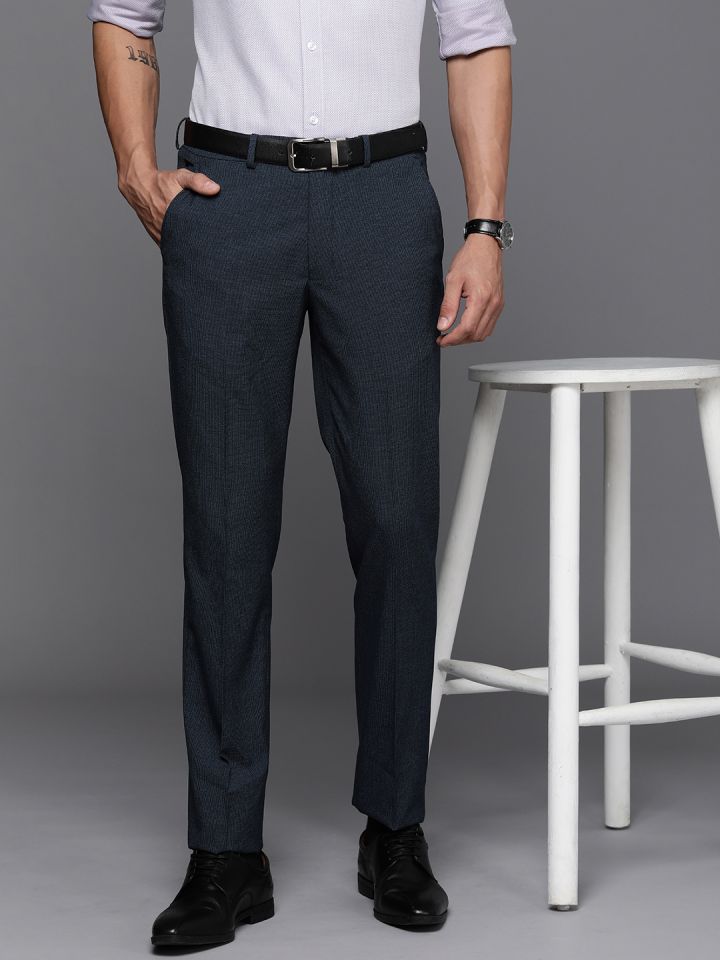 Buy Louis Philippe Men Slim Fit Brown Check Fromal Trousers Online - Lulu  Hypermarket India