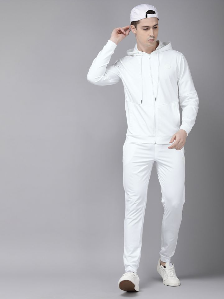 White hot sale tracksuit men
